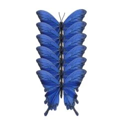 3.5" Blue Feather Butterflies, 6ct. By Ashland®