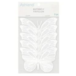 4" White Feather Butterflies, 5ct. By Ashland® -Michaels Shop 10627155 2