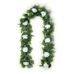 6ft. White Rose Foliage Garland By Ashland® 5 6ft. White Rose Foliage Garland By Ashland® -Michaels Shop 10627257 21 1