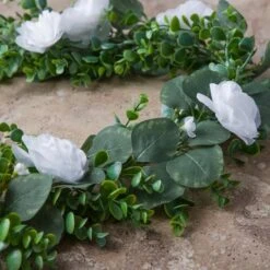6ft. White Rose Foliage Garland By Ashland® 6 6ft. White Rose Foliage Garland By Ashland® -Michaels Shop 10627257 22