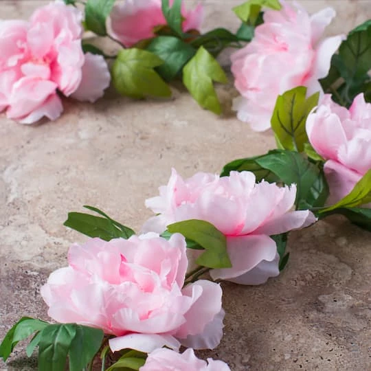 6ft. Pink Peony Garland By Ashland® 3 6ft. Pink Peony Garland By Ashland® - Image 3