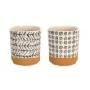 Melrose 5" Brown & White Dolomite Pot Set