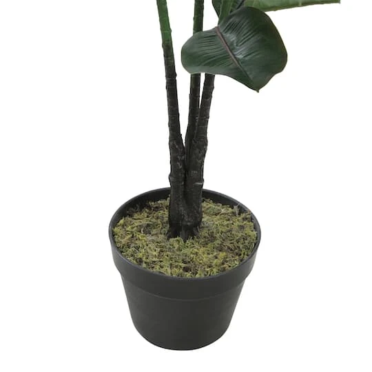 Northlight 4ft. Potted Artificial Rubber Plant 3 Northlight 4ft. Potted Artificial Rubber Plant - Image 3