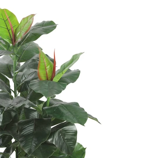Northlight 4ft. Potted Artificial Rubber Plant 4 Northlight 4ft. Potted Artificial Rubber Plant - Image 4
