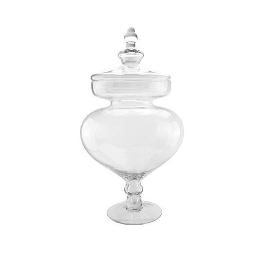 Northlight 23" Large Transparent Glass Container With Finial Topped Lid 2 Northlight 23" Large Transparent Glass Container With Finial Topped Lid - Image 2