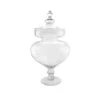 Northlight 23" Large Transparent Glass Container With Finial Topped Lid
