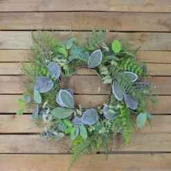 Northlight 22" Green Eucalyptus, Ivy & Fern Wreath 6 Northlight 22" Green Eucalyptus, Ivy & Fern Wreath -Michaels Shop D237015S 2
