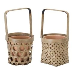 Melrose 5" Tan Basket & Pot Holder Set -Michaels Shop D237515S 1