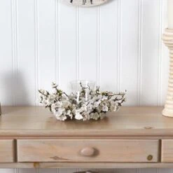 6.5" White Plum Blossom Candelabrum -Michaels Shop D251186S 13