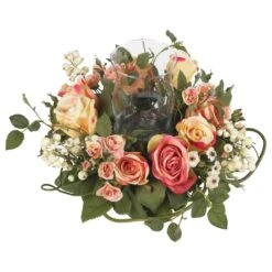 8.5" Rose Candelabrum Silk Flower Arrangement 7 8.5" Rose Candelabrum Silk Flower Arrangement -Michaels Shop D251187S 2