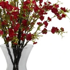 30" Red Cherry Blossoms Arrangement In Vase -Michaels Shop D251515S 13