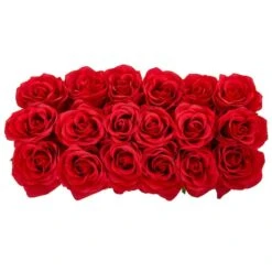 12.5" Dozen Silk Roses In Ceramic Rectangular Planter 11 12.5" Dozen Silk Roses In Ceramic Rectangular Planter -Michaels Shop D251548S 13