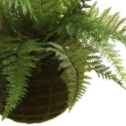 13'' Leather Fern In Mossy Hanging Basket, 2ct. -Michaels Shop D251667S 13