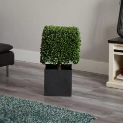 27" Boxwood Artificial Plant In Black Planter -Michaels Shop D251694S 14