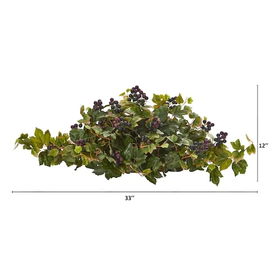 33" Purple & Green Grape Leaf Artificial Ledge Plant 3 33" Purple & Green Grape Leaf Artificial Ledge Plant - Image 3
