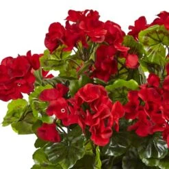 13" Red Geranium In Rectangular Planter -Michaels Shop D251843S 12