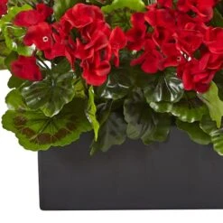 13" Red Geranium In Rectangular Planter -Michaels Shop D251843S 13