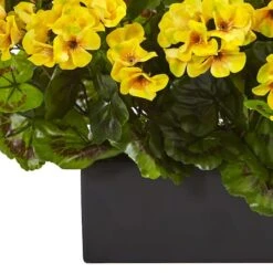 13" Yellow Geranium In Rectangular Planter 7 13" Yellow Geranium In Rectangular Planter -Michaels Shop D251844S 13