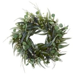 24'' Eucalyptus & Mixed Greens Wreath