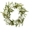 24'' White Mixed Floral Wreath
