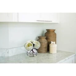 8" White Fancy Rose In Glass Vase -Michaels Shop D262099S 4