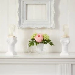 9.5" Peony & Hydrangea Arrangement In Tricycle Planter -Michaels Shop D262140S 13