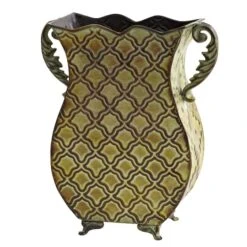 11.25'' Green Venetian Verdigris Metal Planter