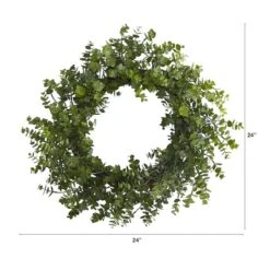 24'' Green Eucalyptus Wreath 6 24'' Green Eucalyptus Wreath -Michaels Shop D262237S 2