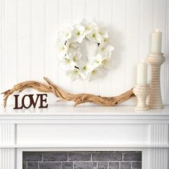 18'' White Amaryllis Wreath 7 18'' White Amaryllis Wreath -Michaels Shop D262242S 3
