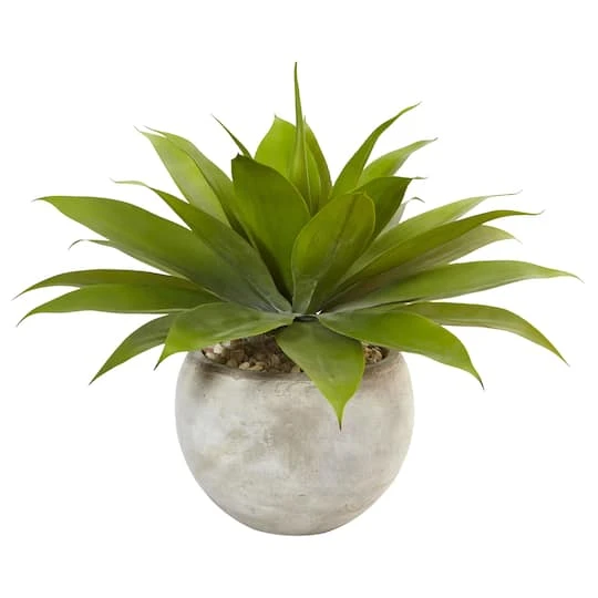 24" Agave Plant In Sand Planter 1 24" Agave Plant In Sand Planter