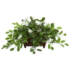 14" Mix Stephanotis In Rectangular Decorative Planter