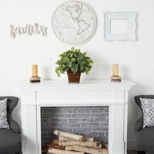 17" Pothos In Coiled Rope Planter 4 17" Pothos In Coiled Rope Planter - Image 4