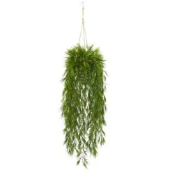 4ft. Mini Bamboo Plant In Metal Hanging Planter