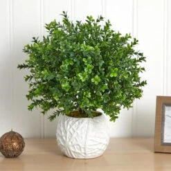 17" Boxwood In White Vase 10 17" Boxwood In White Vase -Michaels Shop D262752S 14