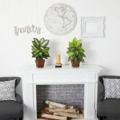 20.5" Assorted Dieffenbachia In Wood Vase, 2ct. 11 20.5" Assorted Dieffenbachia In Wood Vase, 2ct. -Michaels Shop D262779S 15