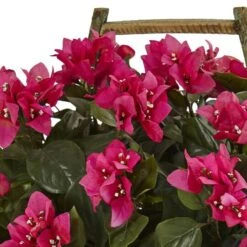 18" Pink Bougainvillea In Rustic Wood Planter 6 18" Pink Bougainvillea In Rustic Wood Planter -Michaels Shop D262811S 12