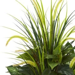 4ft. Mixed River Fern & Dogtail In White Tower Planter 8 4ft. Mixed River Fern & Dogtail In White Tower Planter -Michaels Shop D262837S 12