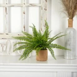 15" Boston Fern With Burlap Planter, 2ct. -Michaels Shop D262984S 16