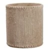 8" Beige Textured Cement Container