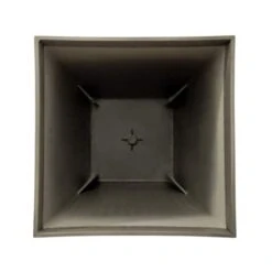 Glitzhome® 23" Eco-Friendly Oversized Faux Concrete Square Fluted Pot Planters, 2ct. Brown -Michaels Shop D266620S 16