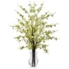2ft. White Cherry Blossom In Glass Vase