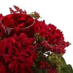 6" Red Hydrangea & Berry Candelabrum 10 6" Red Hydrangea & Berry Candelabrum -Michaels Shop D292637S 4