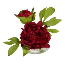 6" Assorted Peony In Glass Vase Set, 3ct. -Michaels Shop D292684S 4