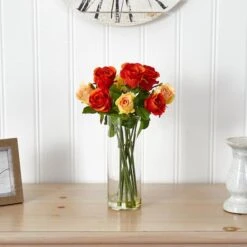 16" Long-Stemmed Roses Arrangement With Glass Vase 6 16" Long-Stemmed Roses Arrangement With Glass Vase -Michaels Shop D292729S 12