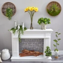 2.5ft. Yellow Lotus Arrangement In Cylinder Vase -Michaels Shop D292815S 4