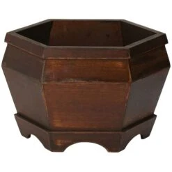 Wooden Hexagon Decorative Planter Set -Michaels Shop D292994S 4