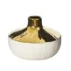 5.5" Elegance Ceramic Decorative Vase With Gold Accents