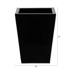 13" Black Classic Square Metal Planter 6 13" Black Classic Square Metal Planter -Michaels Shop D293101S 2
