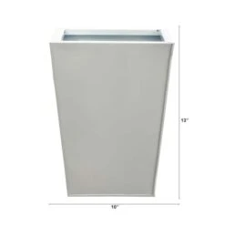 13" White Classic Square Metal Planter -Michaels Shop D293104S 2