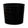 10" Farmhouse Black Metal Ribbed Planter
